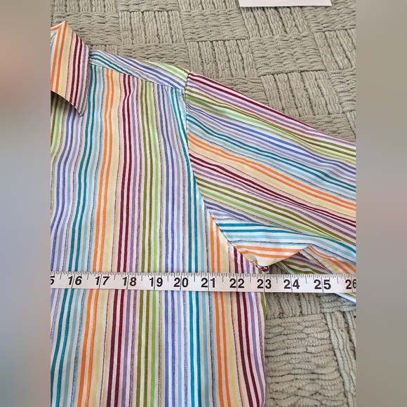 nick(it) New York London Long Sleeve Flip Cuff Button-Front Shirt Size Large - Picture 5 of 9